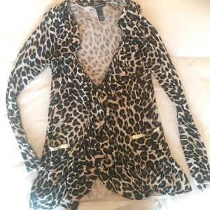 Leopard print cardigan